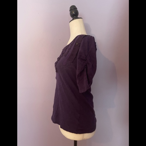Anthropologie Deletta Purple Ribbons Top - Picture 5 of 5